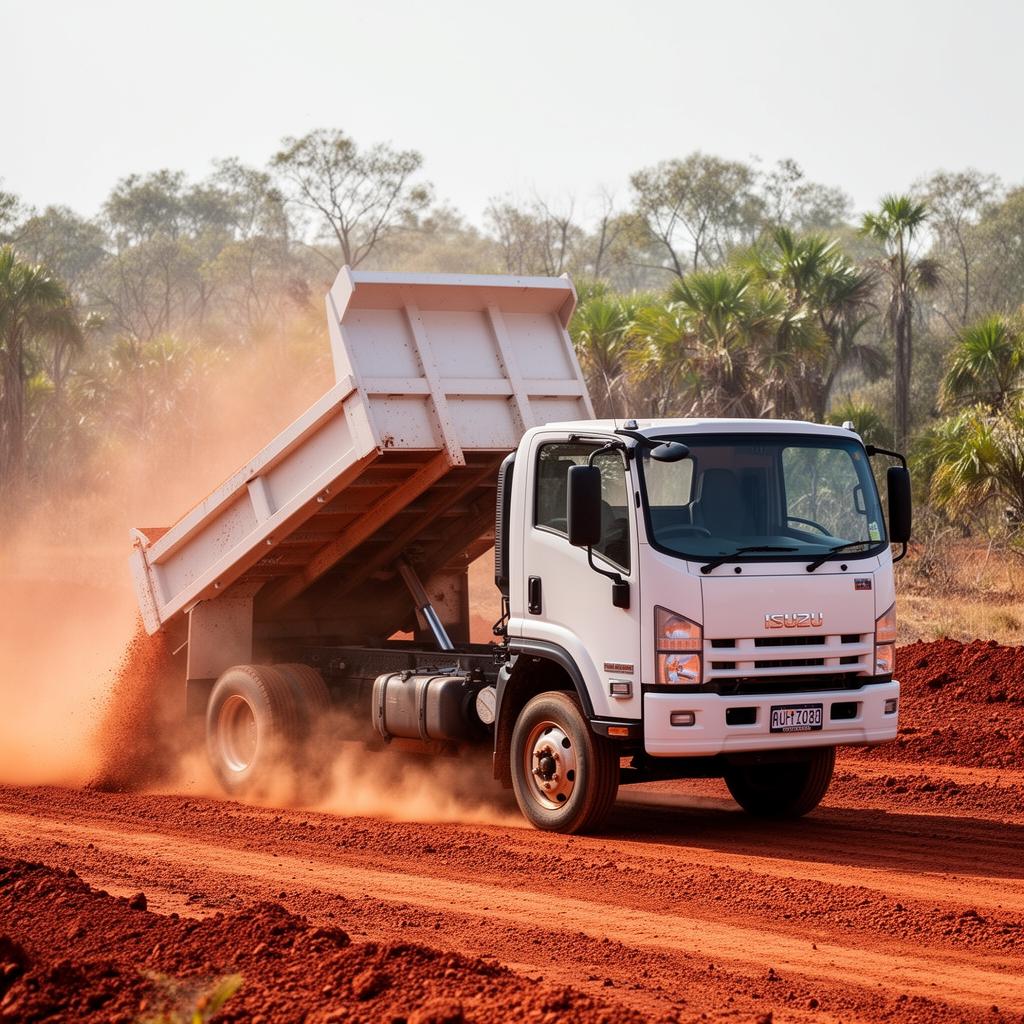 Tip truck operations training on a Northern Territory civil site